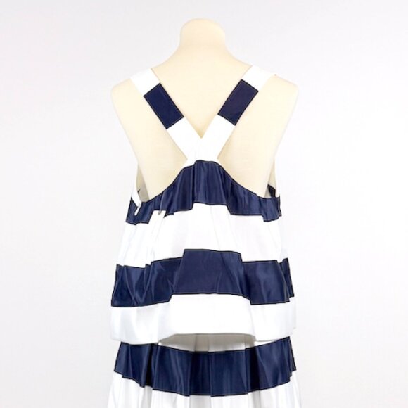ANTHROPOLOGIE Maeve | Navy Striped Sleeveless Square-Neck Swing Top | NWT - Picture 10 of 13